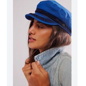 Free People Fisherman Hat Blue Nautical Rope Anchor Cap Yacht Club Medium OS
